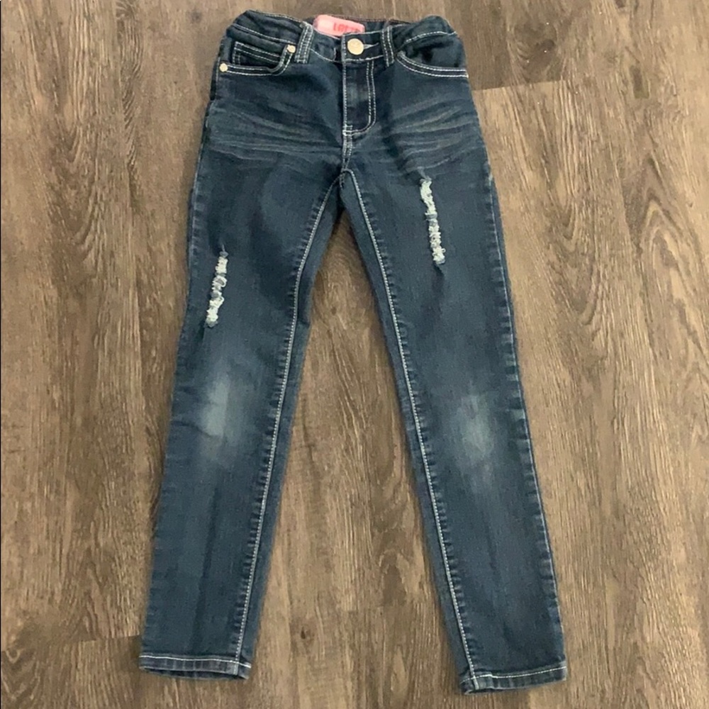 Pink Latte distressed jeans